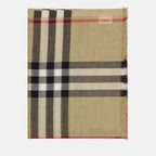 Lenços e luvas Châle à carreaux Burberry Bege Femme