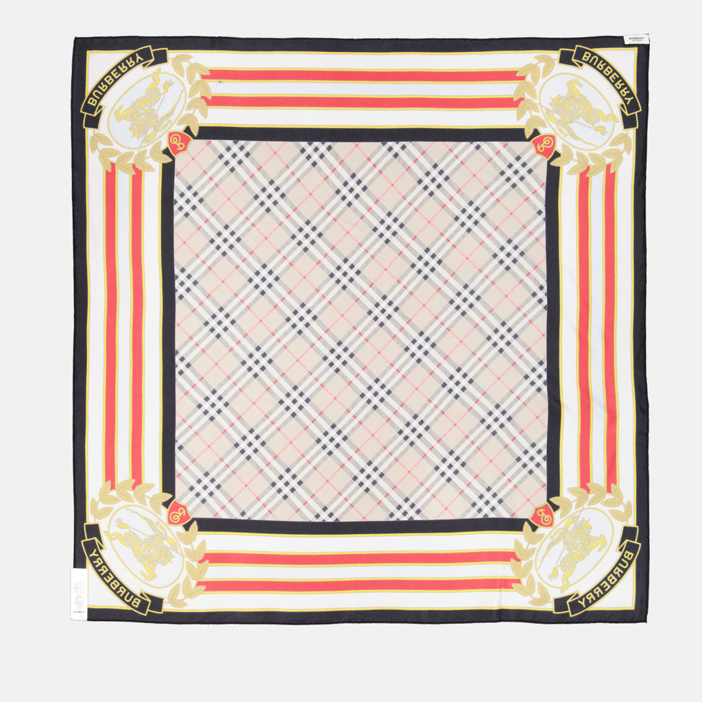 Écharpes, foulards et gants Carré de soie Burberry Beige Femme