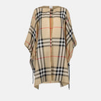 Vestes Cape à carreaux Burberry Beige Femme