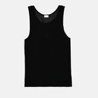 Camisetas Camiseta sin mangas con logo Saint Laurent Negro Homme