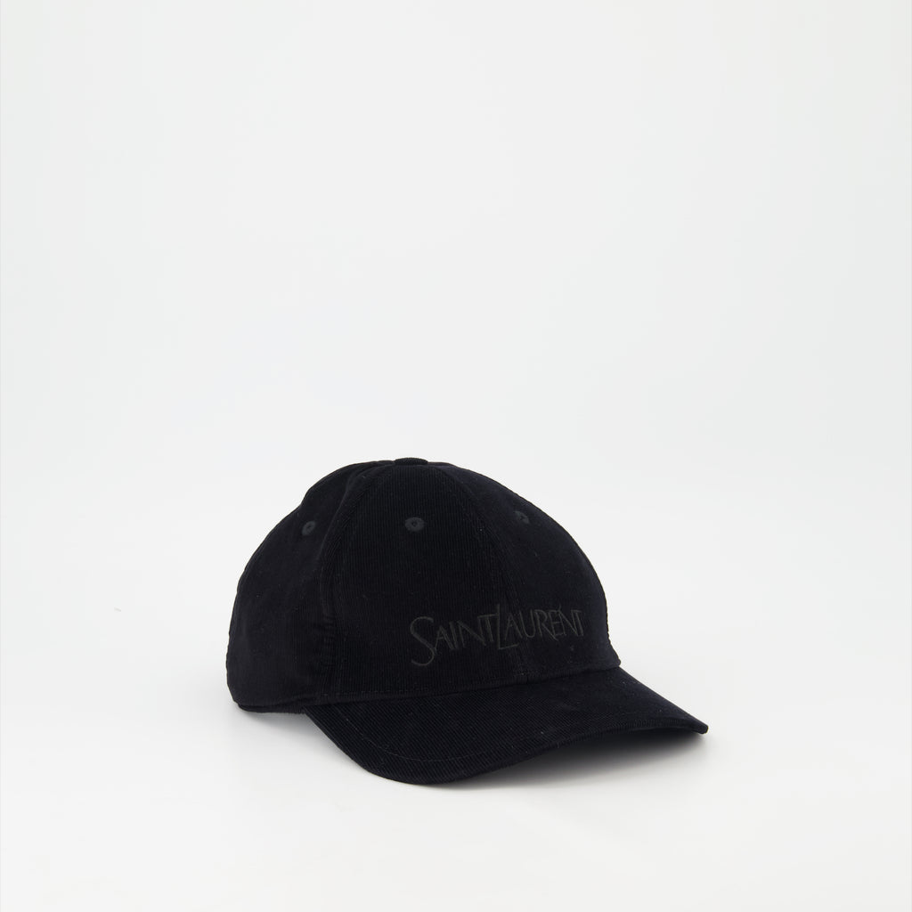 Chapéus, bonés e gorros Casquette en velours côtelé Saint Laurent Preto Homme