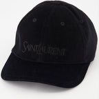 Chapéus, bonés e gorros Casquette en velours côtelé Saint Laurent Preto Homme