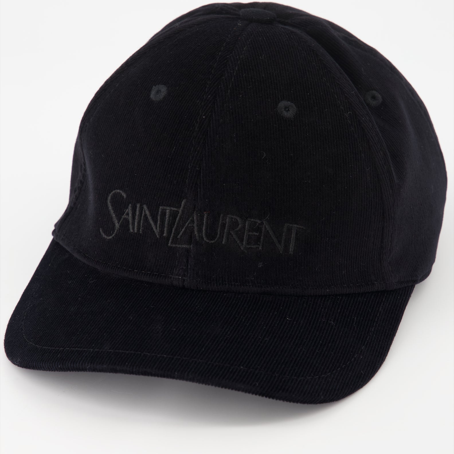 Chapeaux, casquettes et bonnets Casquette en velours côtelé Saint Laurent Noir Homme