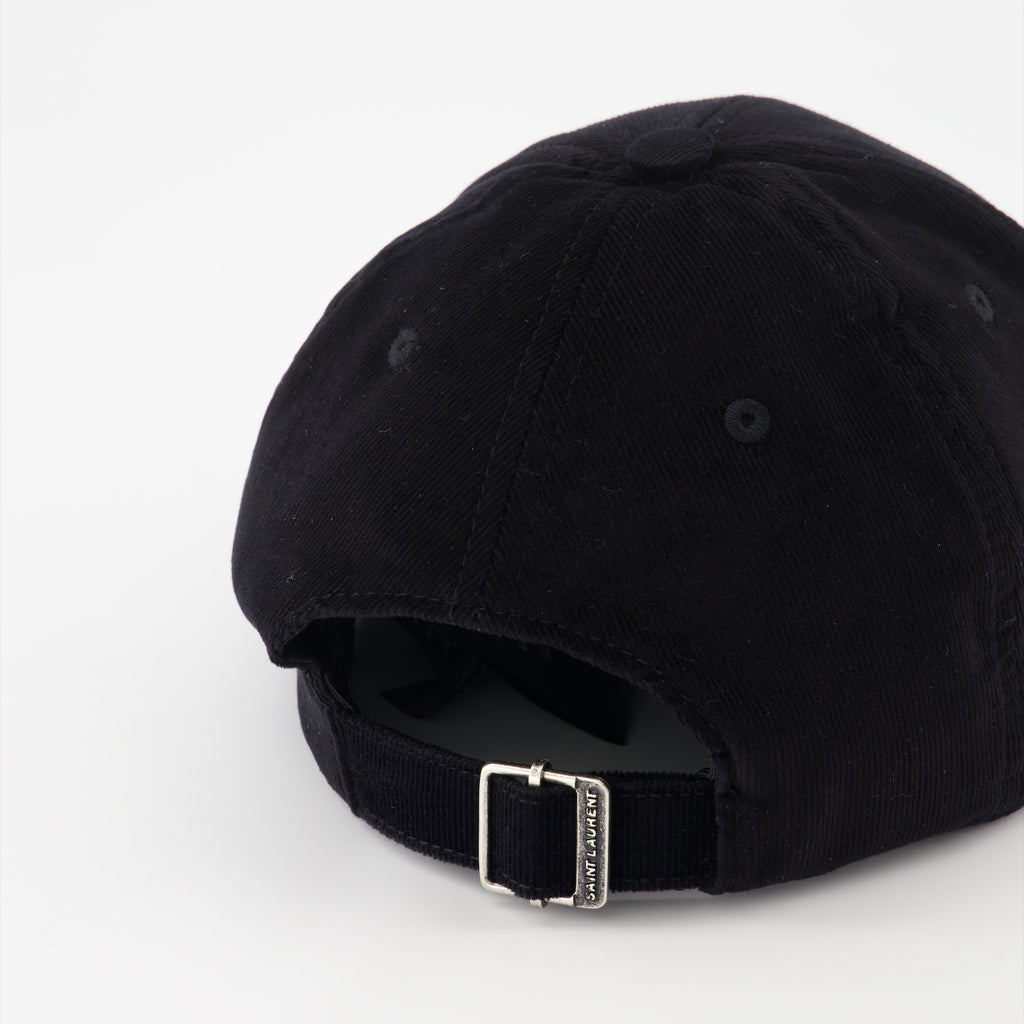 Chapéus, bonés e gorros Casquette en velours côtelé Saint Laurent Preto Homme