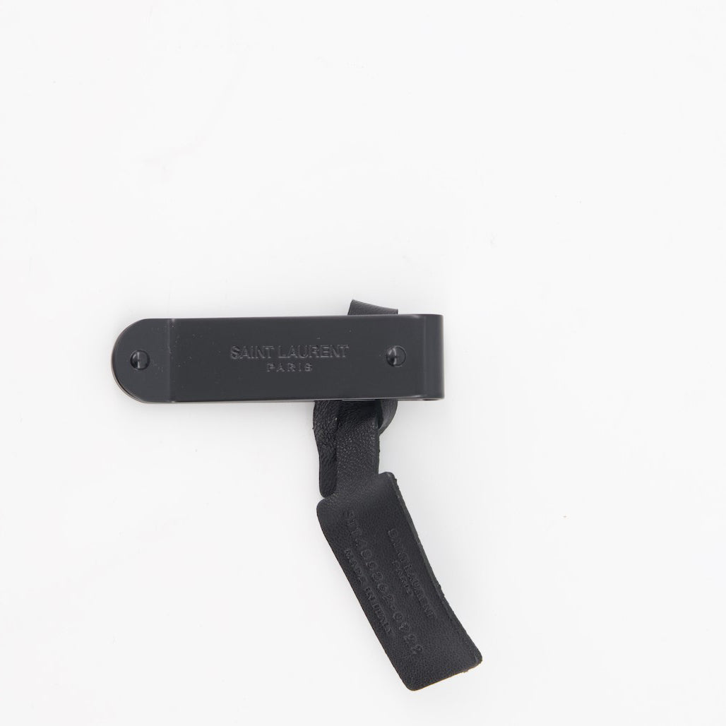 Small leather goods ID money clip Saint Laurent Black Man