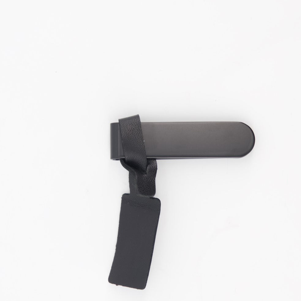Small leather goods ID money clip Saint Laurent Black Man