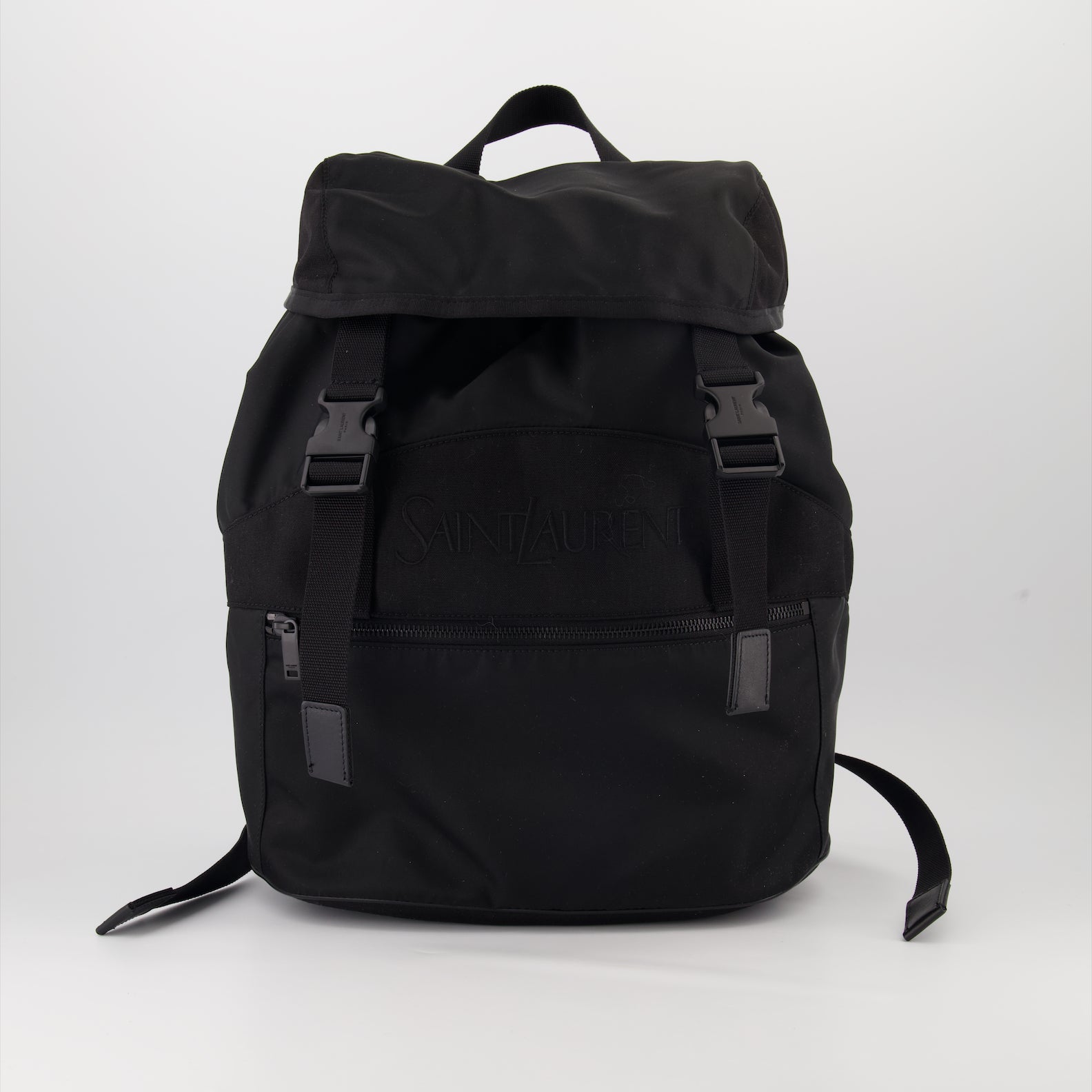 Zaini Sac à dos en éconyl Saint Laurent Nero Homme
