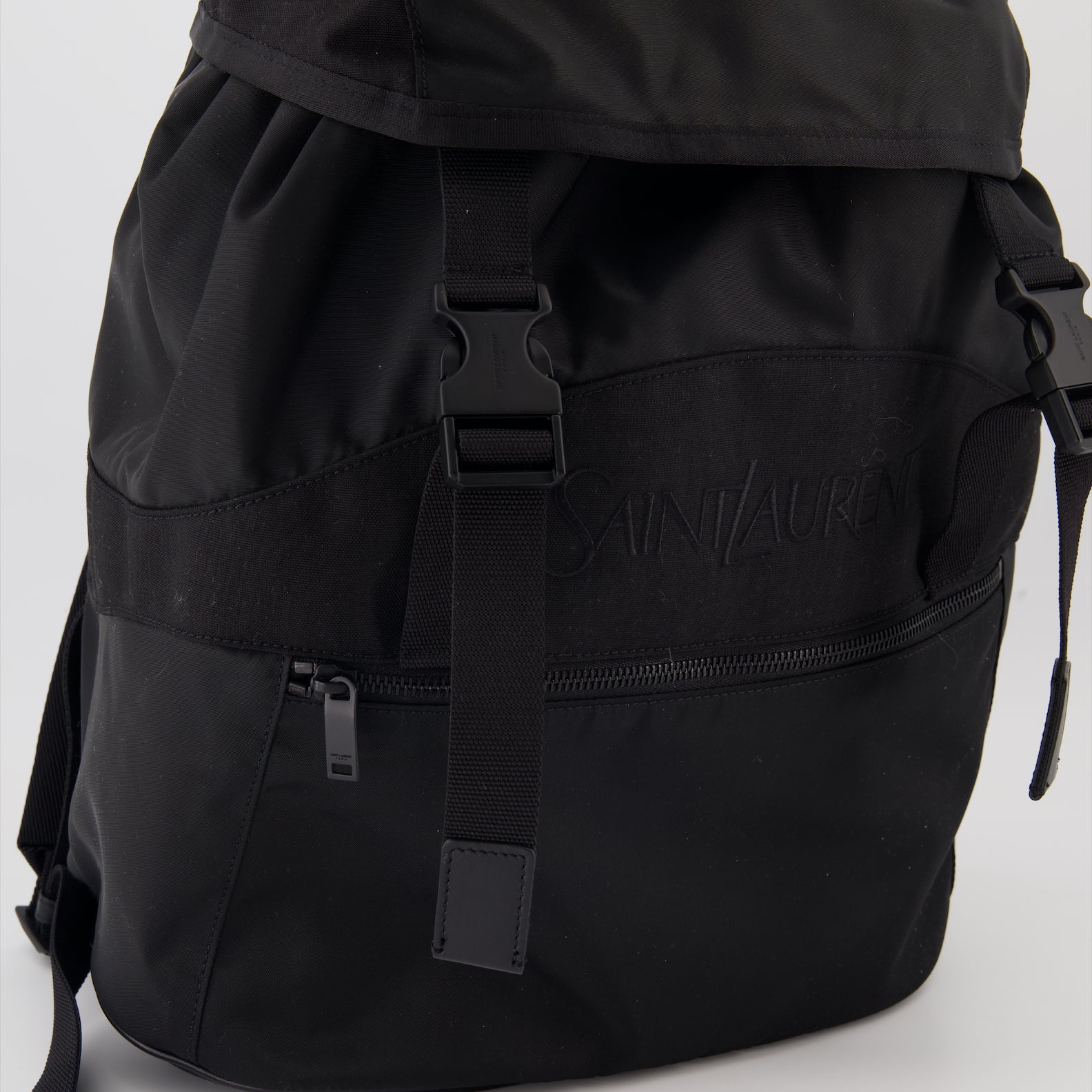 Zaini Sac à dos en éconyl Saint Laurent Nero Homme