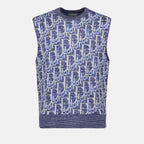 Maille Pull Oblique Dior Bleu Homme
