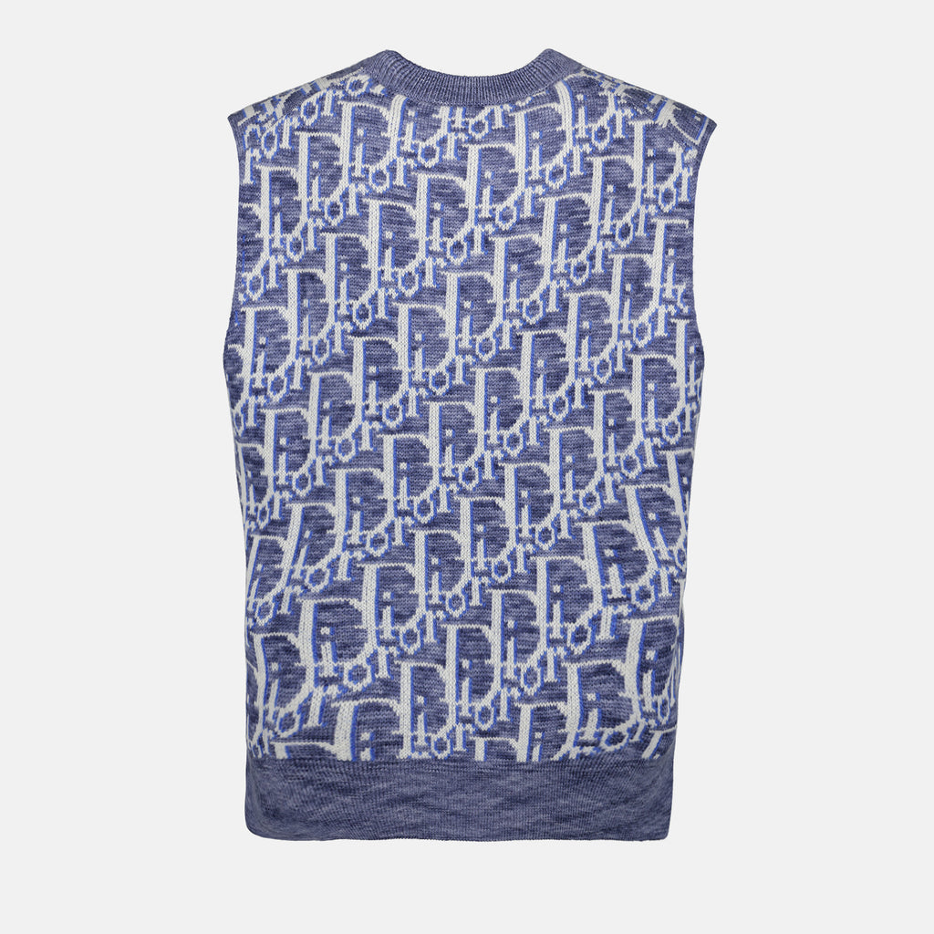 Maille Pull Oblique Dior Bleu Homme