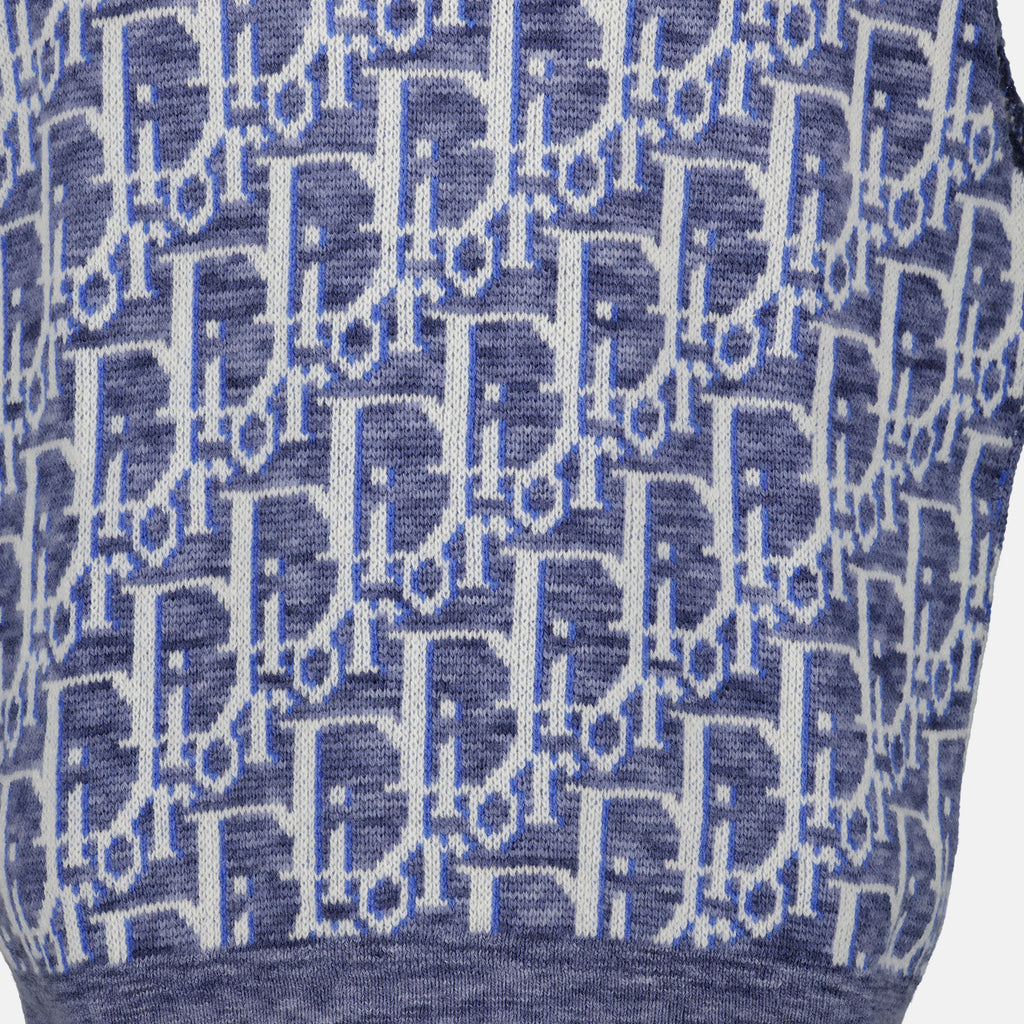 Maille Pull Oblique Dior Bleu Homme