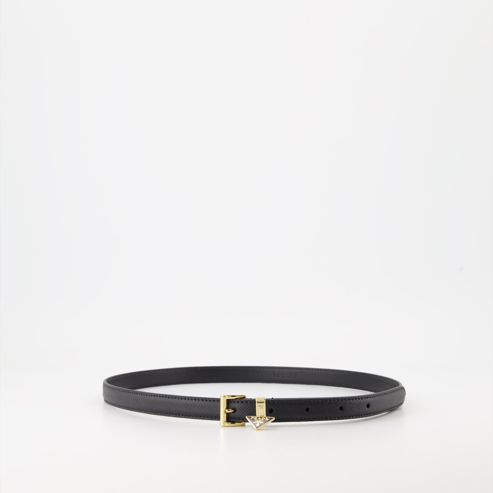 Cintos Ceinture Saffiano Prada Preto Femme