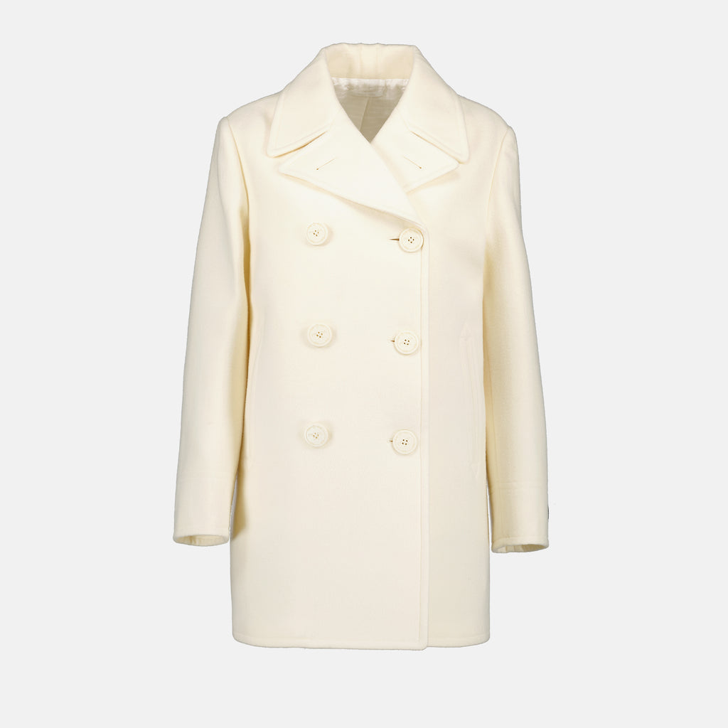 Manteaux Caban croisé Prada Blanc Femme