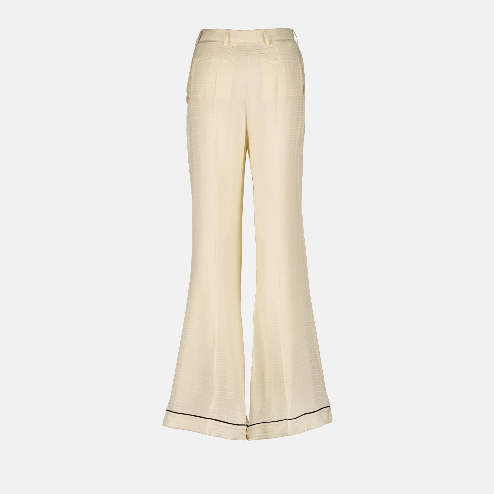 Pantalons Pantalon en soie Prada Beige Femme