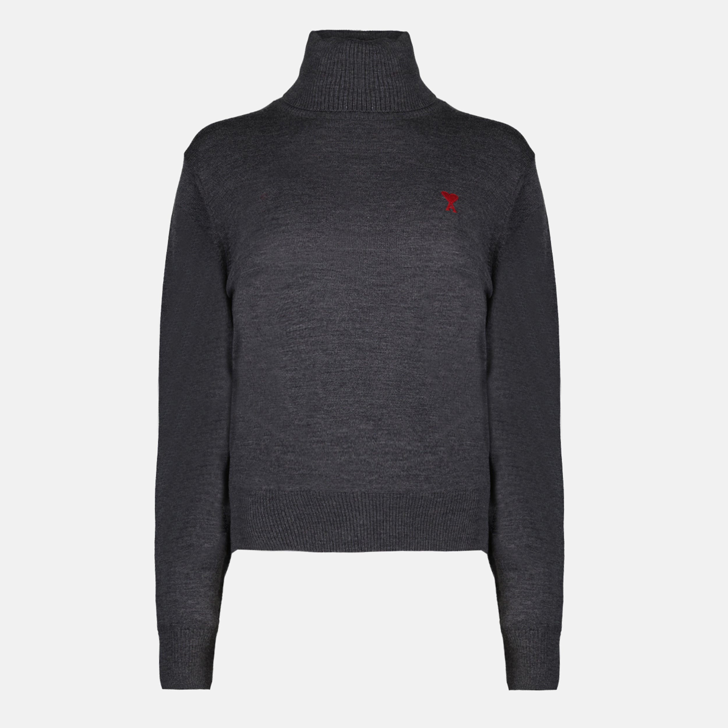 Knitwear Ami de Coeur Turtleneck Sweater Ami PARIS Gray Women