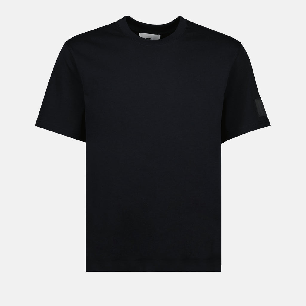 T-shirts T-shirt à étiquette logo Ami PARIS Noir Unisexe
