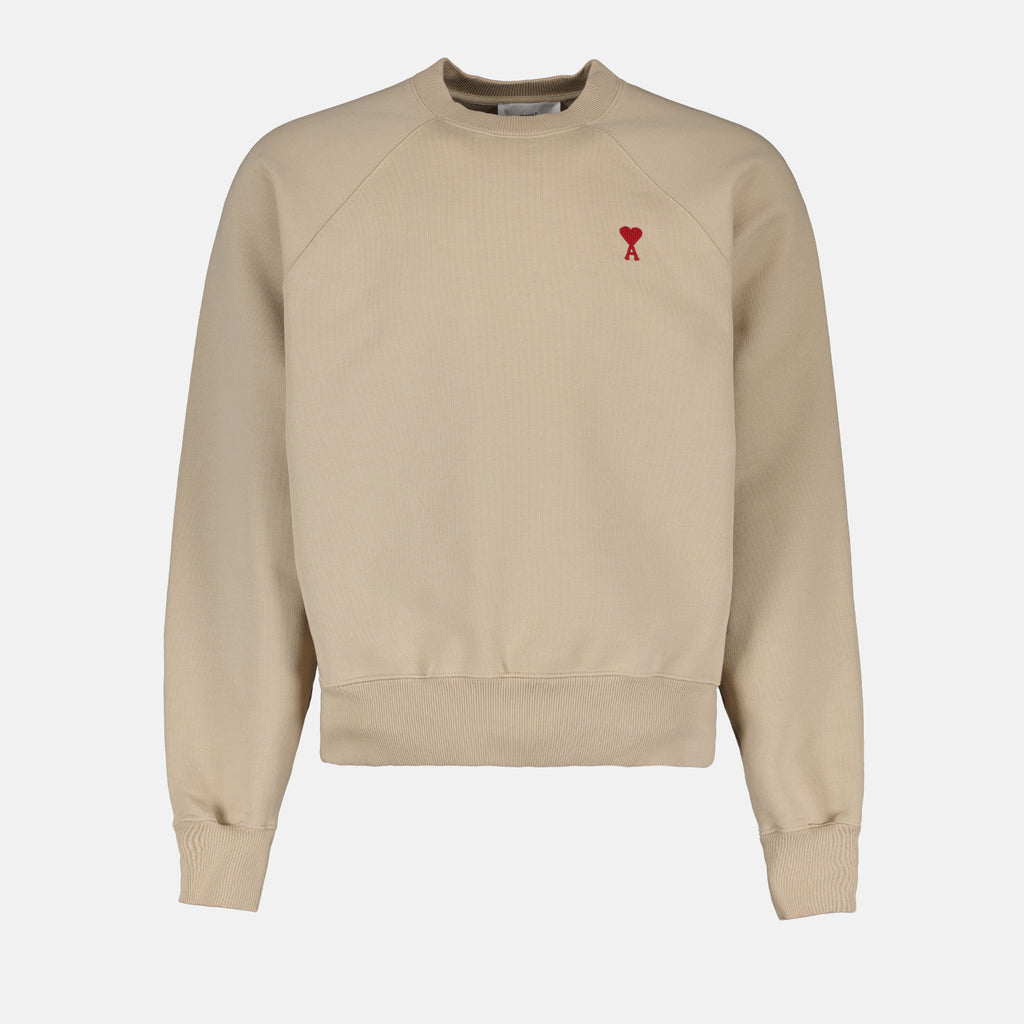 Sweatshirts Sweatshirt Ami de Coeur Ami PARIS Beige Unisexe