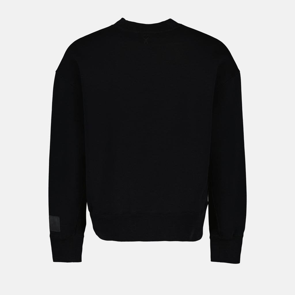 Sweatshirts Sweatshirt à étiquette logo Ami PARIS Schwarz Unisex