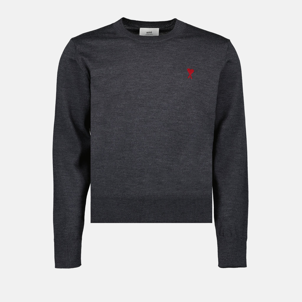 Maille Pull Ami de Coeur Ami PARIS Gris Homme