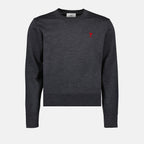 Maille Pull Ami de Coeur Ami PARIS Gris Homme