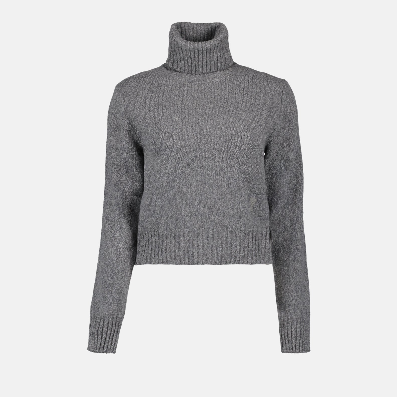 Malhas Ami de Coeur Turtleneck Ami PARIS Cinza Femme