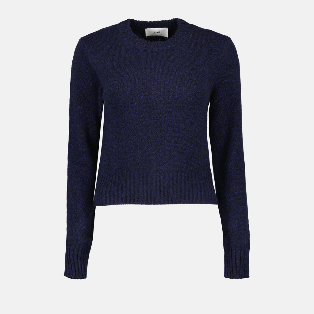 Maille Pull Ami de Coeur Ami PARIS Bleu foncé Femme