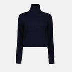 Malhas Ami de Coeur Turtleneck Ami PARIS Azul escuro Femme