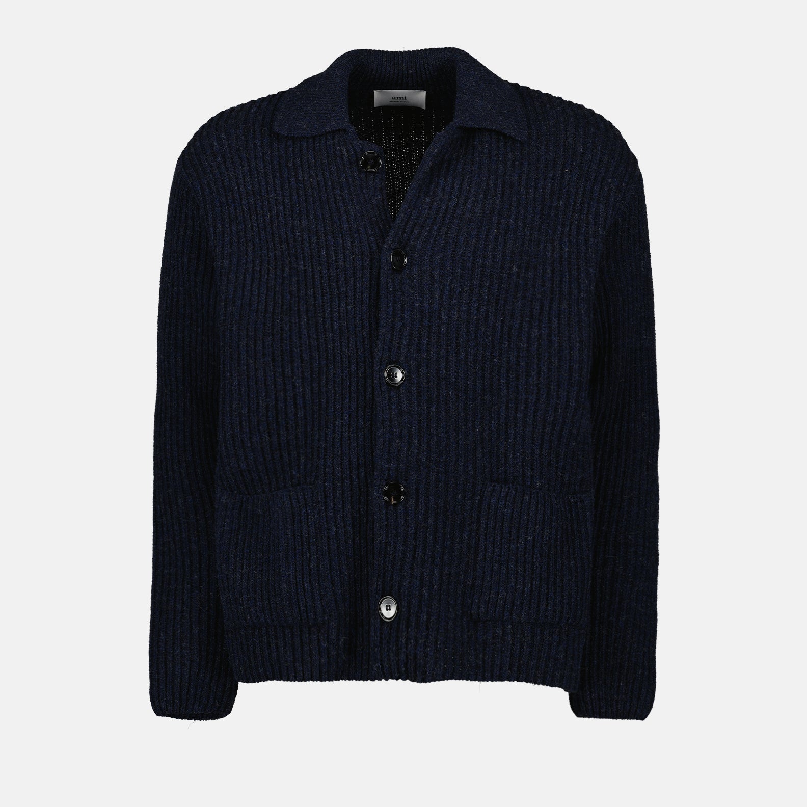 Maille Cardigan en maille Ami PARIS Bleu Homme