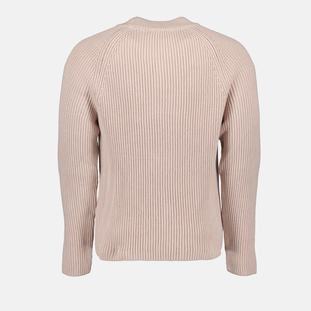 Maille Pull à étiquette Ami PARIS Rose Homme