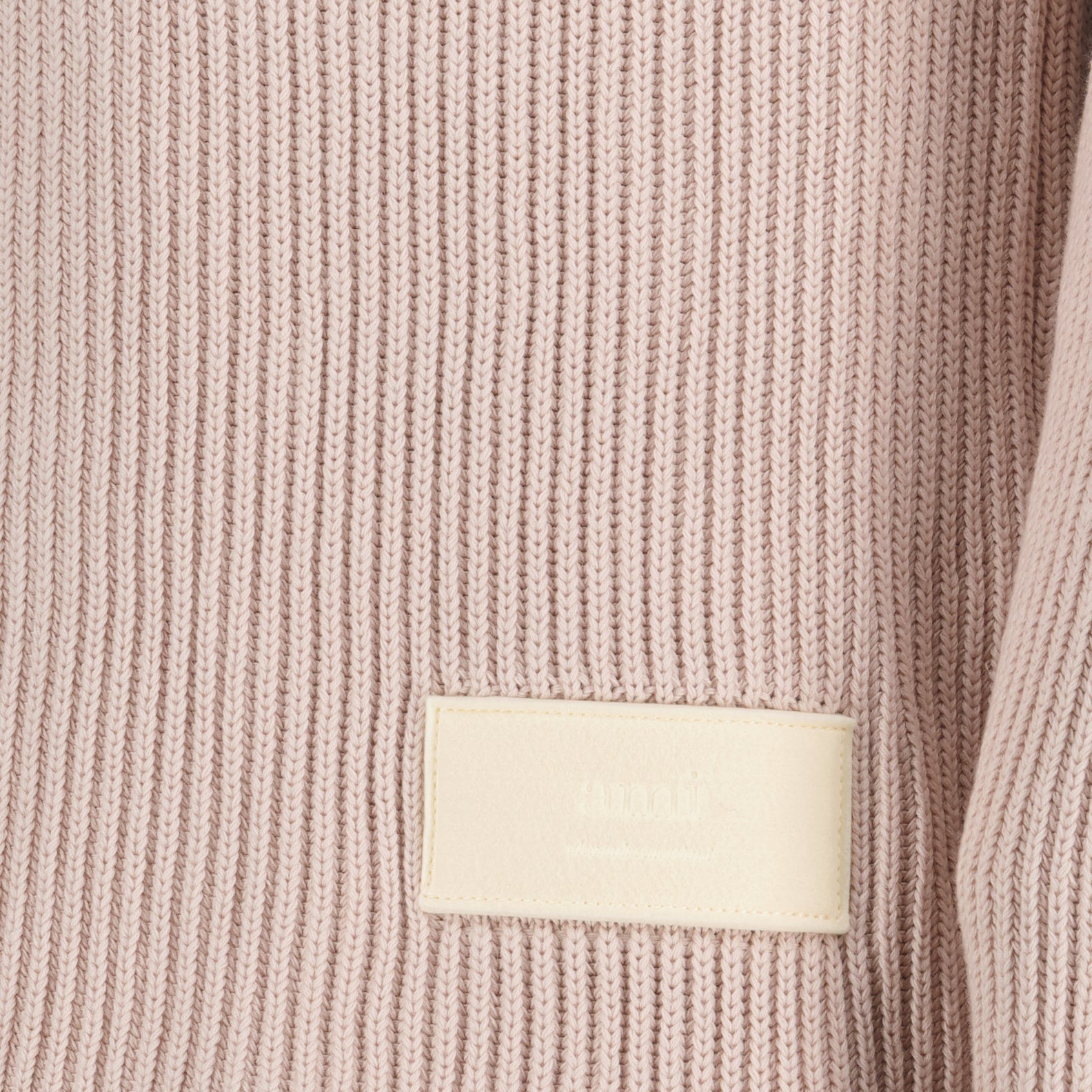 Maille Pull à étiquette Ami PARIS Rose Homme