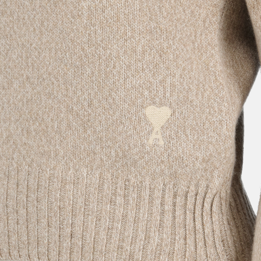 Maille Pull Ami de Coeur Ami PARIS Beige Femme