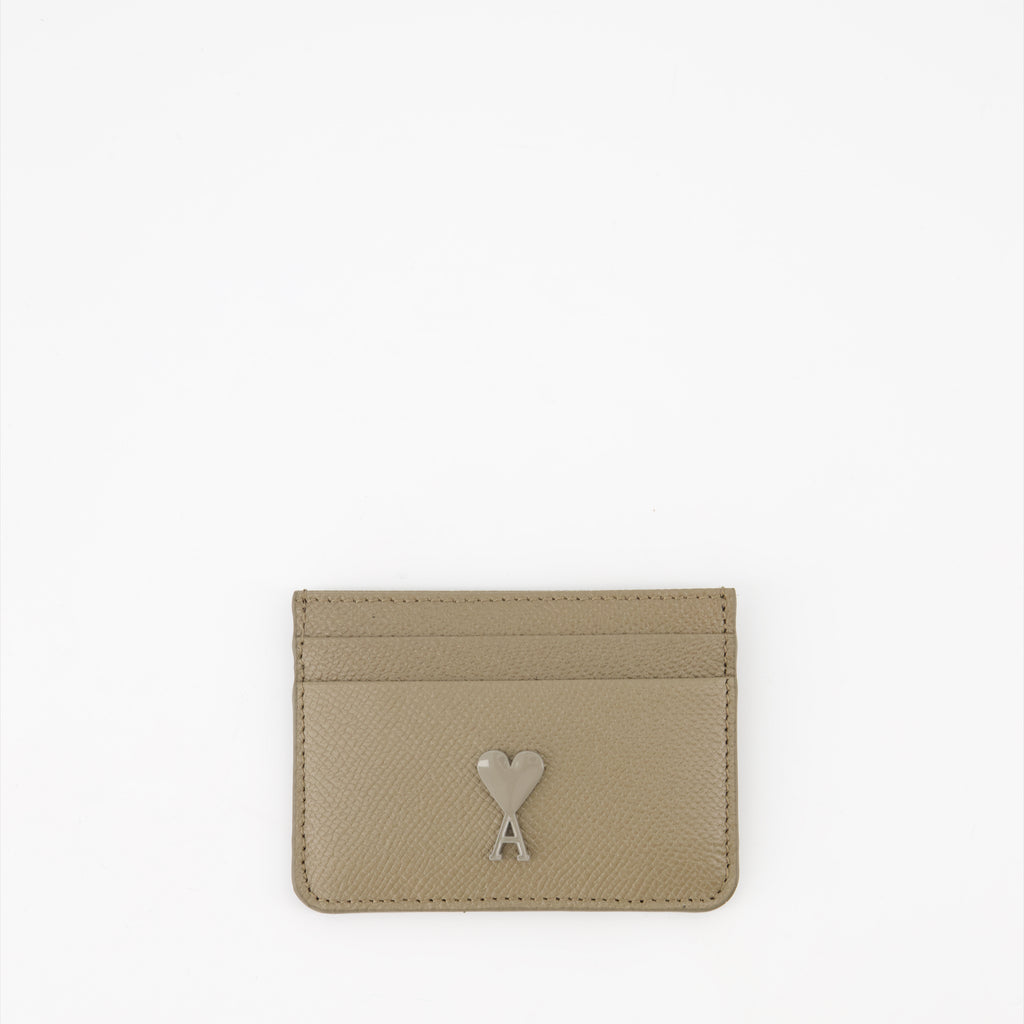Small leather goods Ami de Coeur card holder Ami PARIS Beige Man