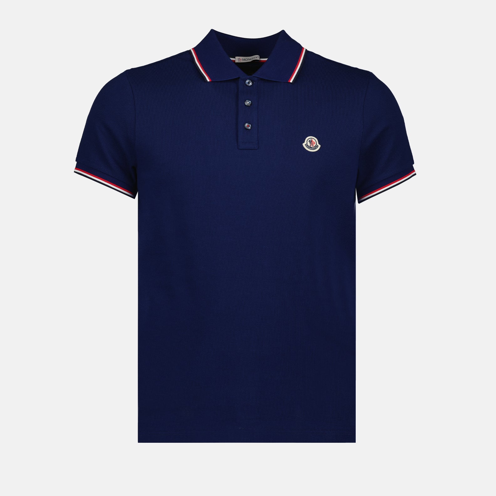 Polos Polo à logo et liseré Moncler Azul Homme