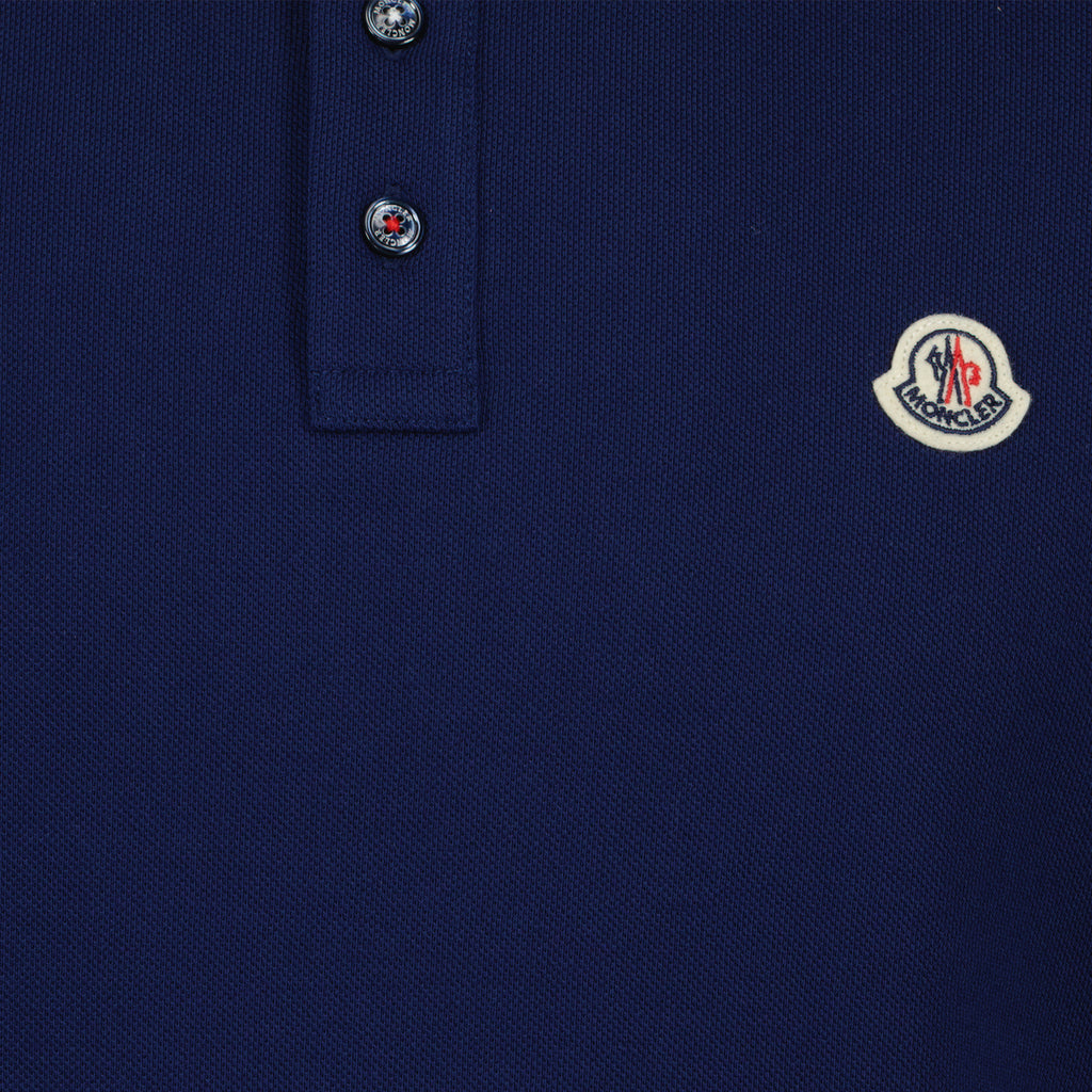 Polos Polo à logo et liseré Moncler Azul Homme