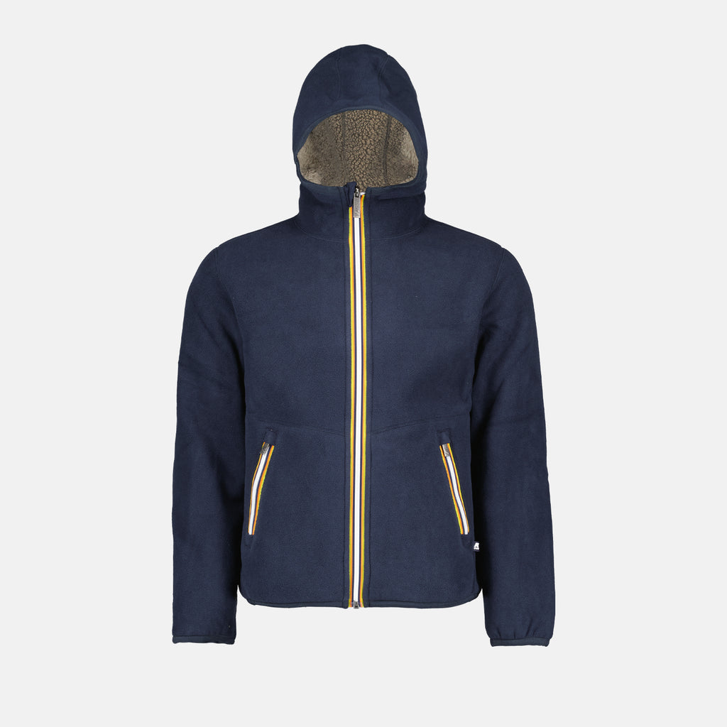 Vestes Veste Jacques Sherpa réversible K-Way Bleu Homme