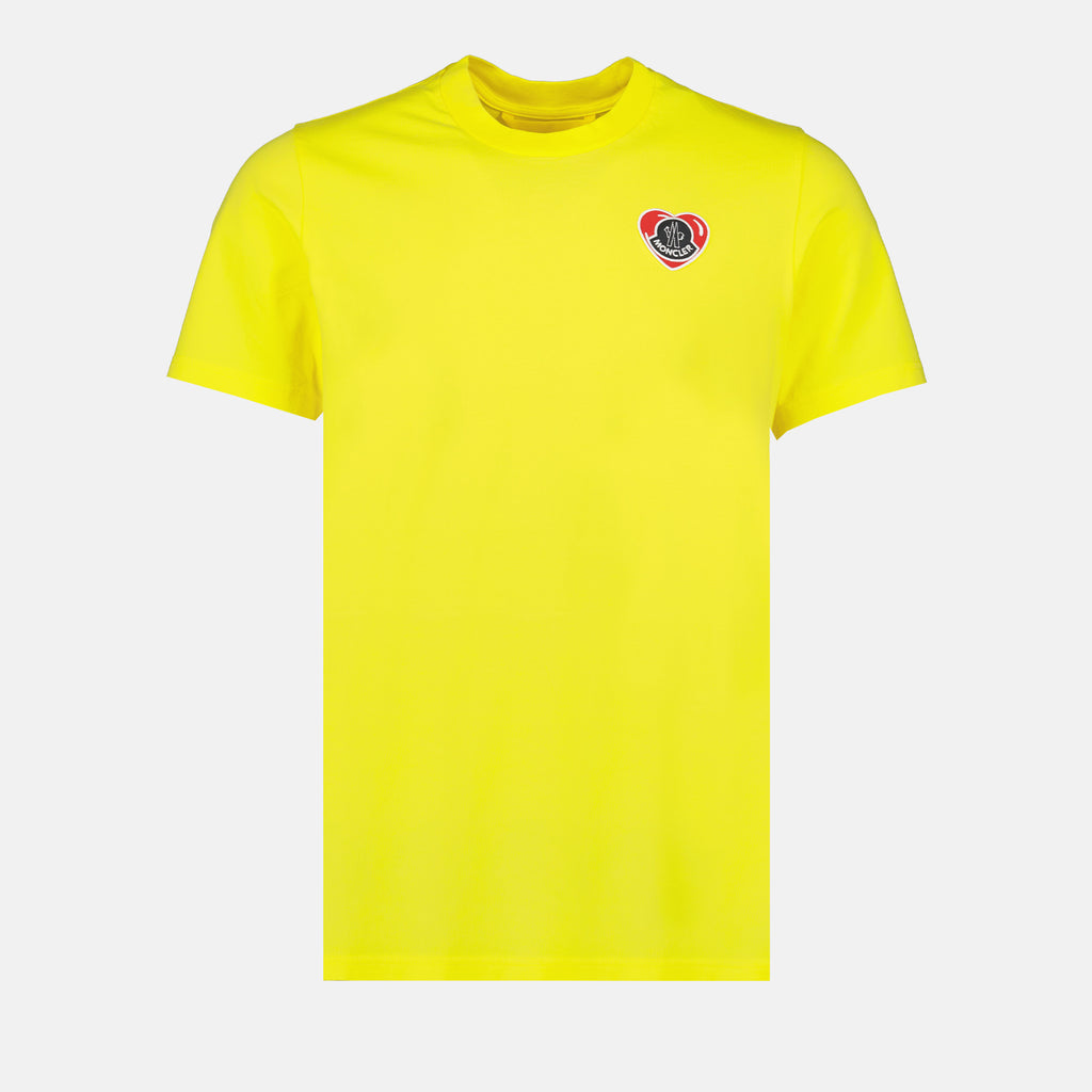 T-Shirts T-shirt à logo coeur Moncler Gelb Homme
