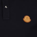 Polos Polo à logo en cuir Moncler Azul Homme