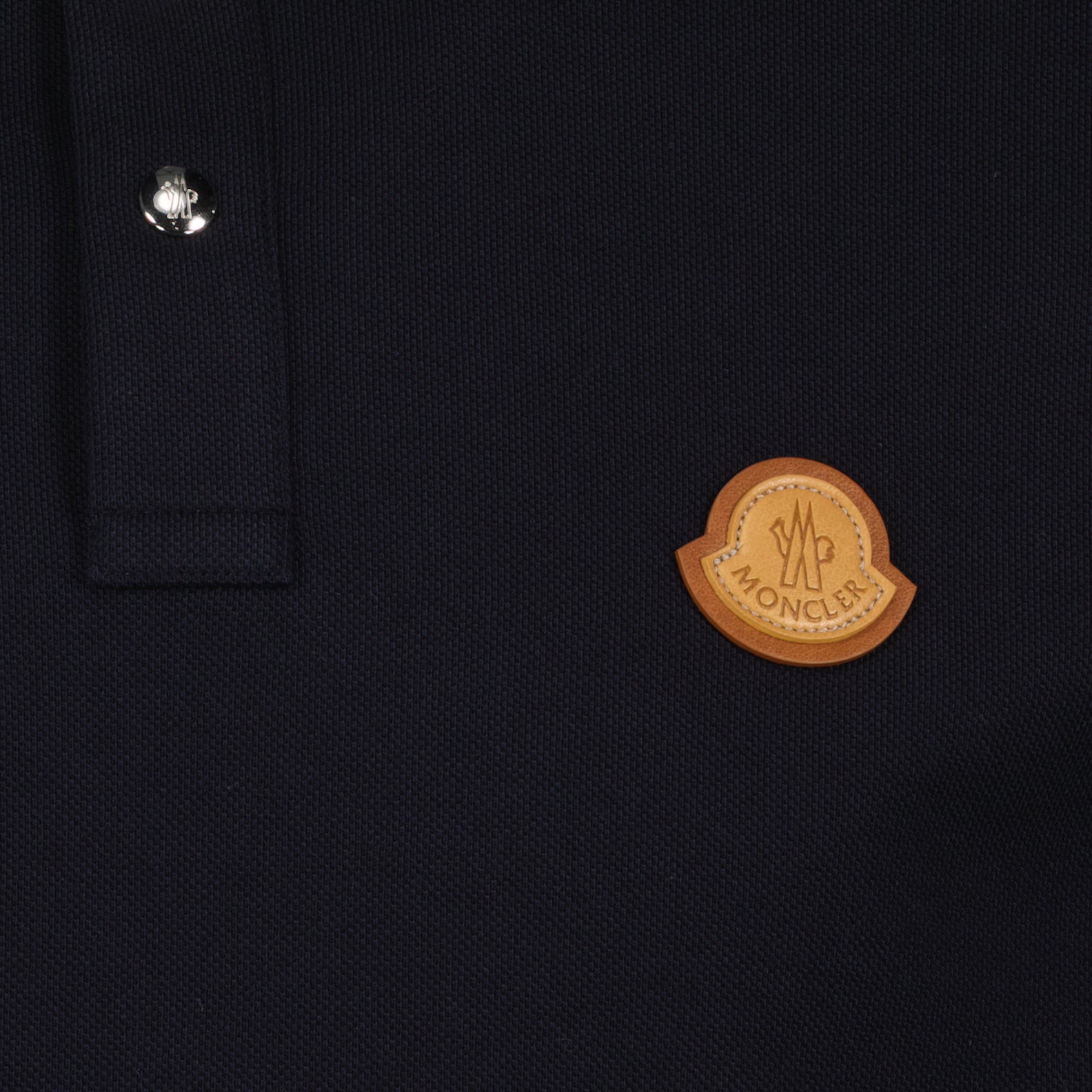 Polos Polo à logo en cuir Moncler Azul Homme