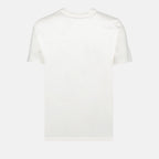 T-shirts T-shirt à logo en cuir Moncler Blanc Homme