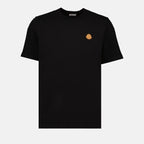 T-Shirts T-shirt à logo en cuir Moncler Schwarz Homme