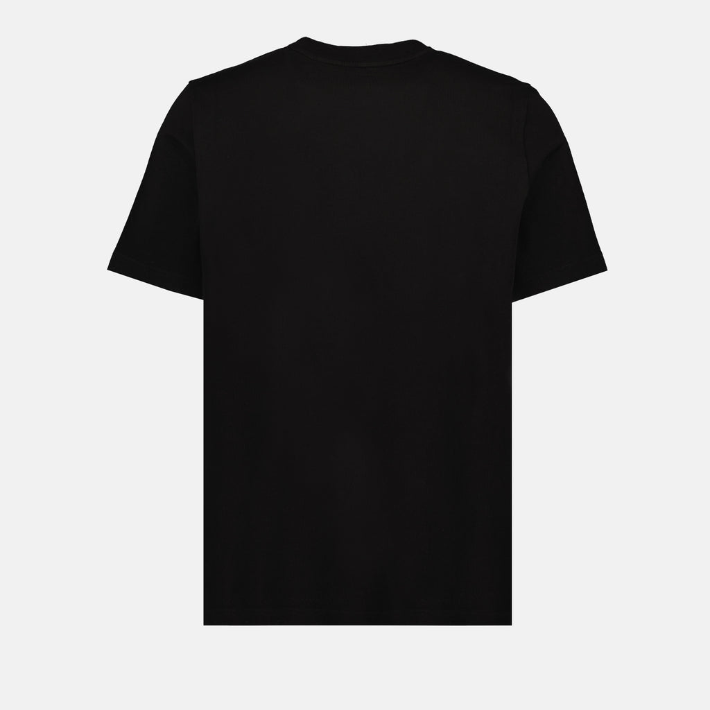 T-Shirts T-shirt à logo en cuir Moncler Schwarz Homme