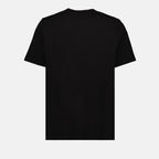 T-Shirts T-shirt à logo en cuir Moncler Schwarz Homme