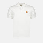 Polos Polo à logo en cuir Moncler Branco Homme