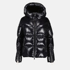 Manteaux Doudoune Huppe Moncler Noir Femme