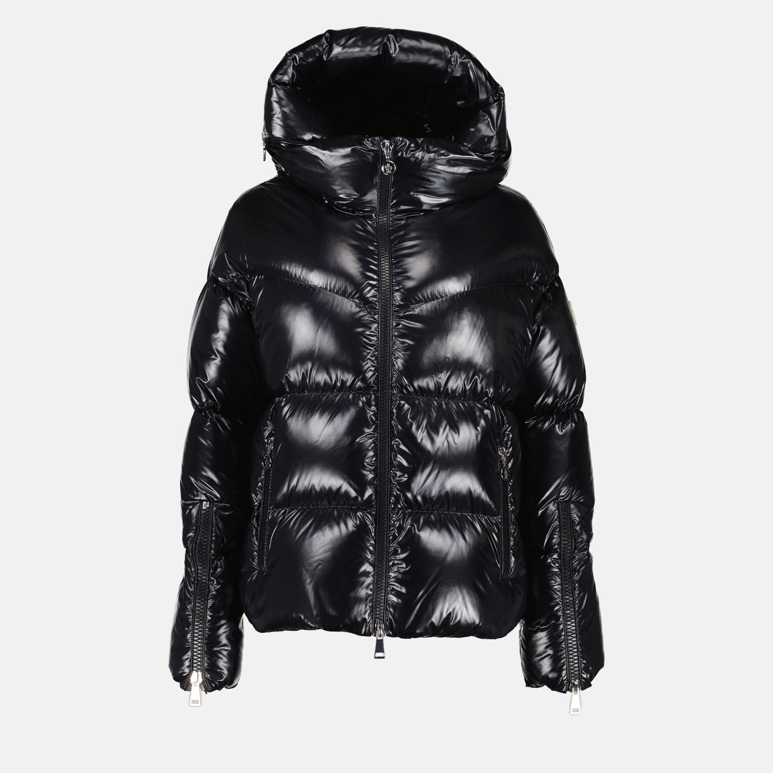 Manteaux Doudoune Huppe Moncler Noir Femme