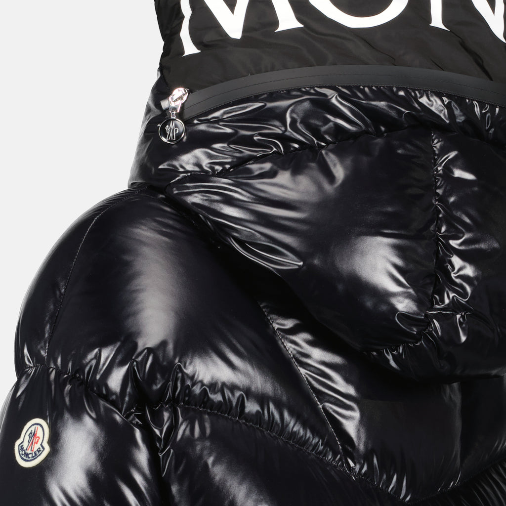 Manteaux Doudoune Huppe Moncler Noir Femme
