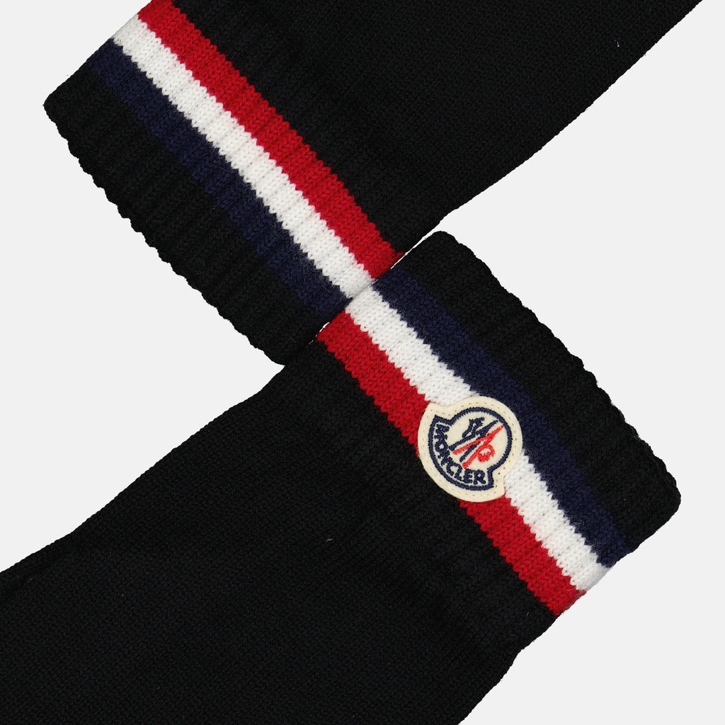 Écharpes, foulards et gants Gants à logo Moncler Noir Homme