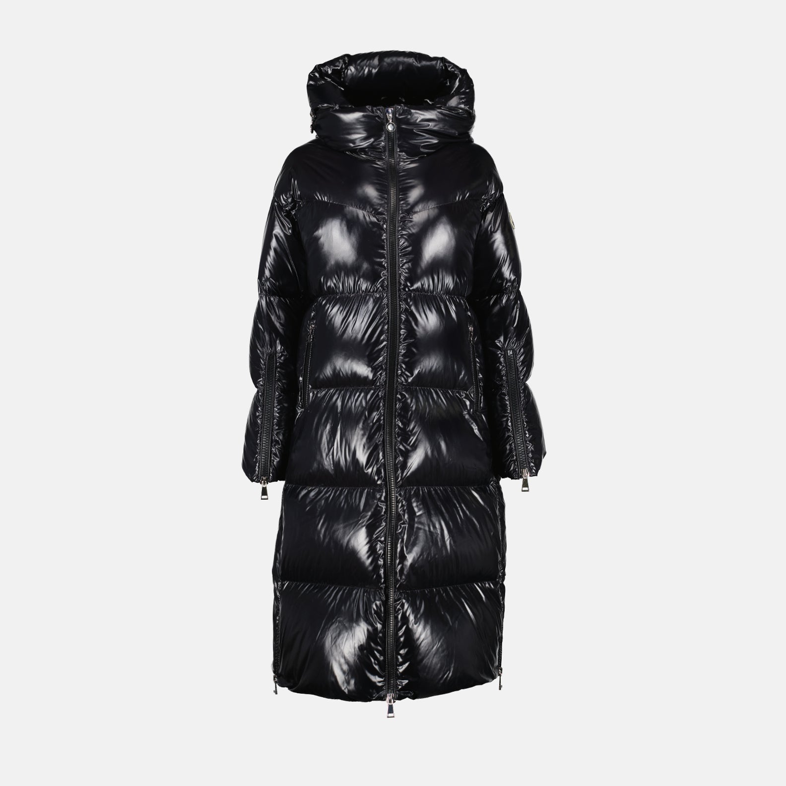 Manteaux Doudoune Huppelong Moncler Noir Femme