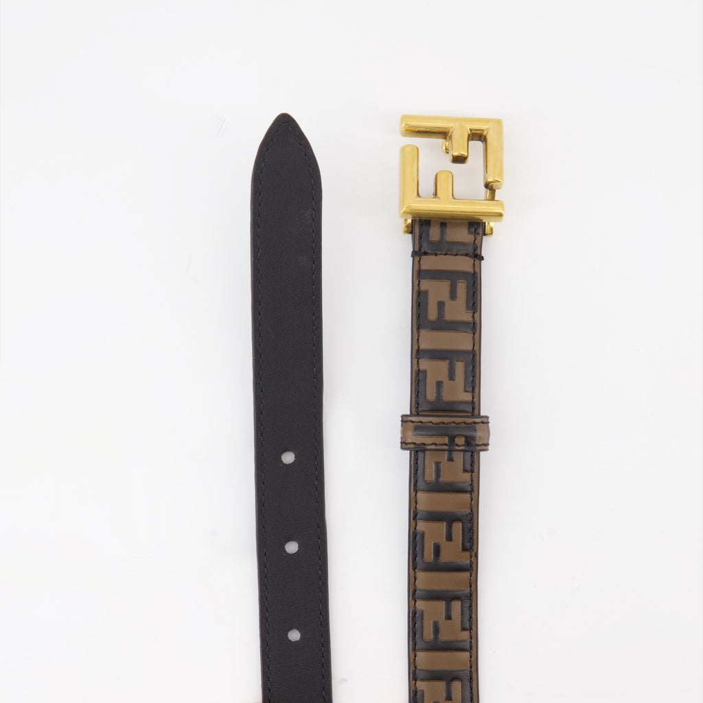 Cintos Ceinture FF Fendi Marrom Femme