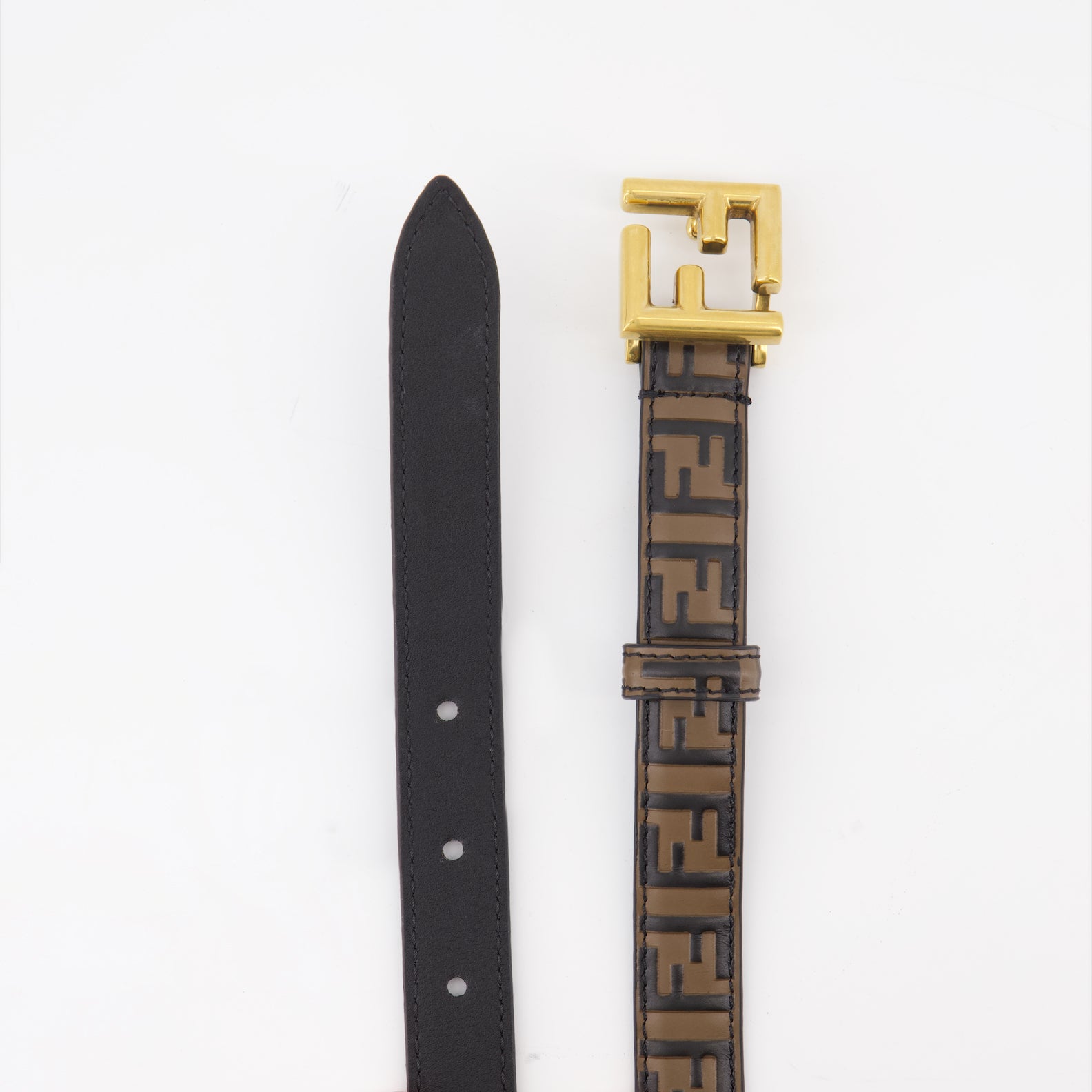 Cintos Ceinture FF Fendi Marrom Femme